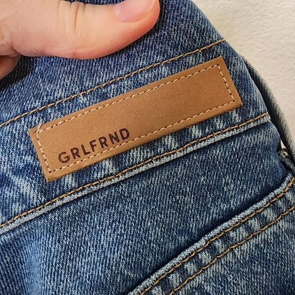GRLFRND Now You Know Nadine Fold Down Jeans 26